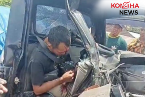 Adu Banteng Maut di Piyungan: Pickup vs Bus Pariwisata, Sopir Nggak Tertolong