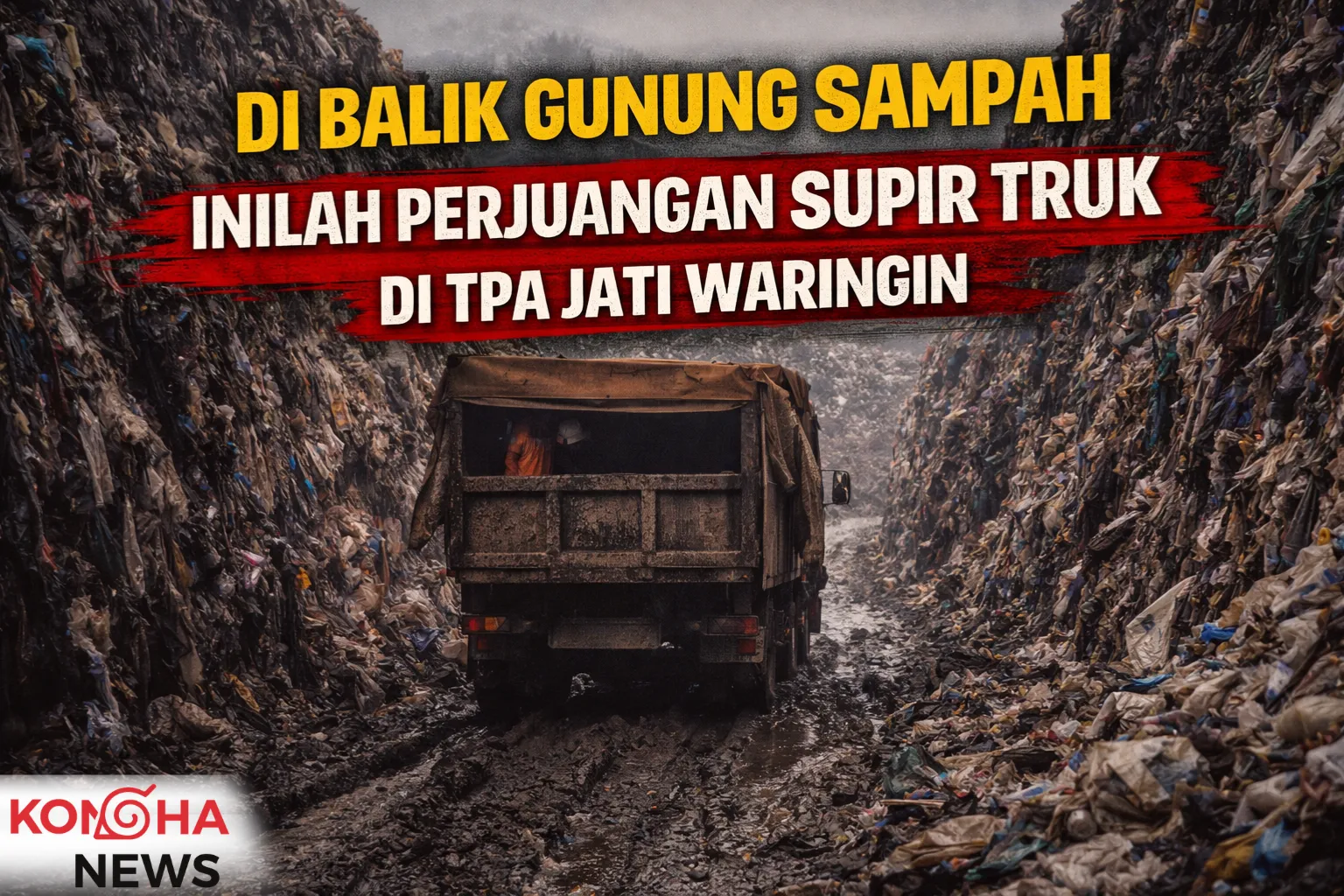 DI BALIK GUNUNG SAMPAH, INILAH PERJUANGAN SUPIR TRUK DI TPA JATI WARINGIN