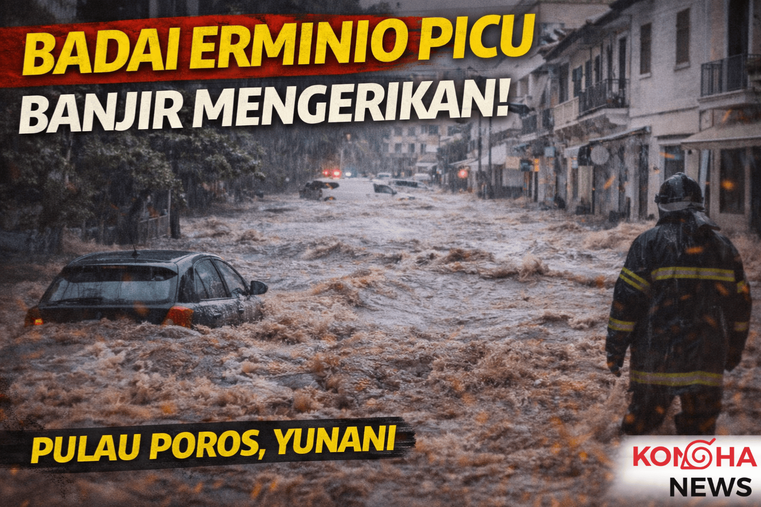 BADAI ERMINIO PICU BANJIR PARAH DI PULAU POROS, 133 PANGGILAN DARURAT MASUK