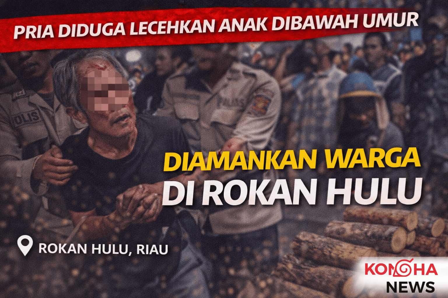 PRIA DI ROKAN HULU DIAMANKAN WARGA ATAS DUGAAN TINDAKAN TERHADAP ANAK DI BAWAH UMUR