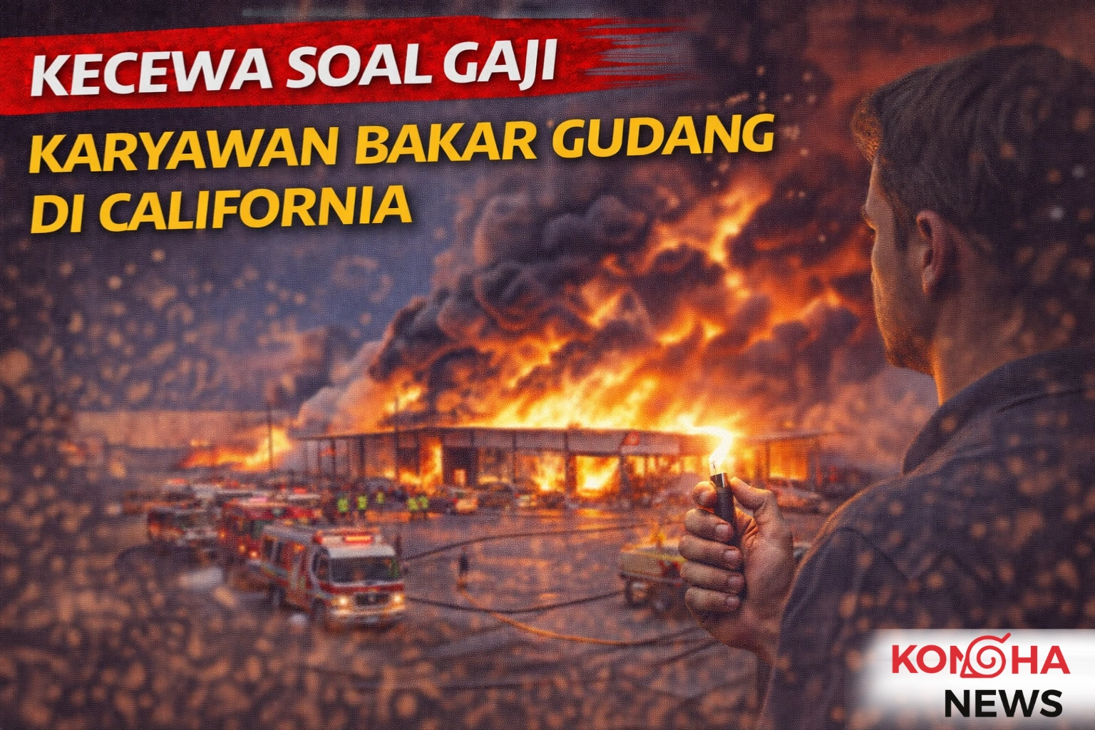 Diduga Kesal Soal Gaji, Karyawan di AS Bakar Gudang Hingga Picu Kebakaran Besar