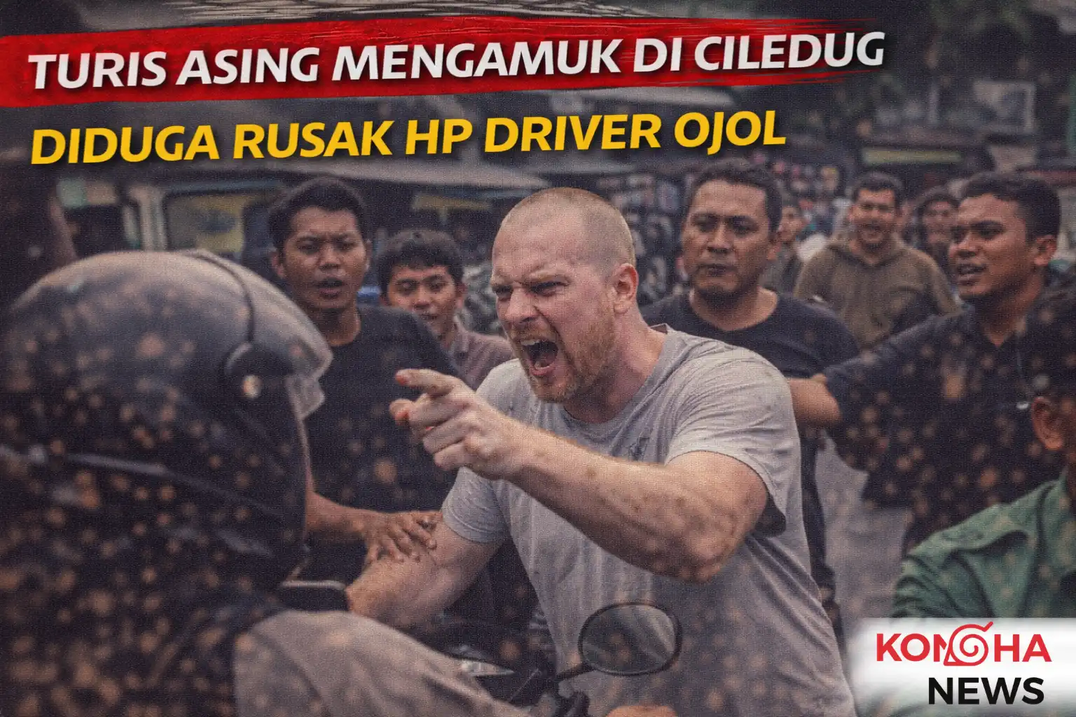 🚨 VIRAL! Turis Asing Ngamuk Gila di Ciledug, Rusak HP Driver Ojol sampai Warga Geram Kejar-kejaran
