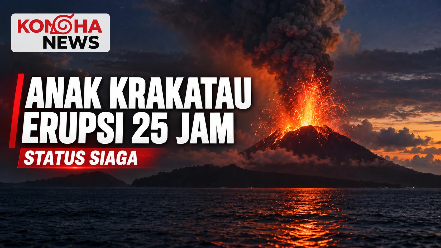 Anak Gunung Krakatau Erupsi Selama 25 Jam, Status Siaga Masih Berlaku