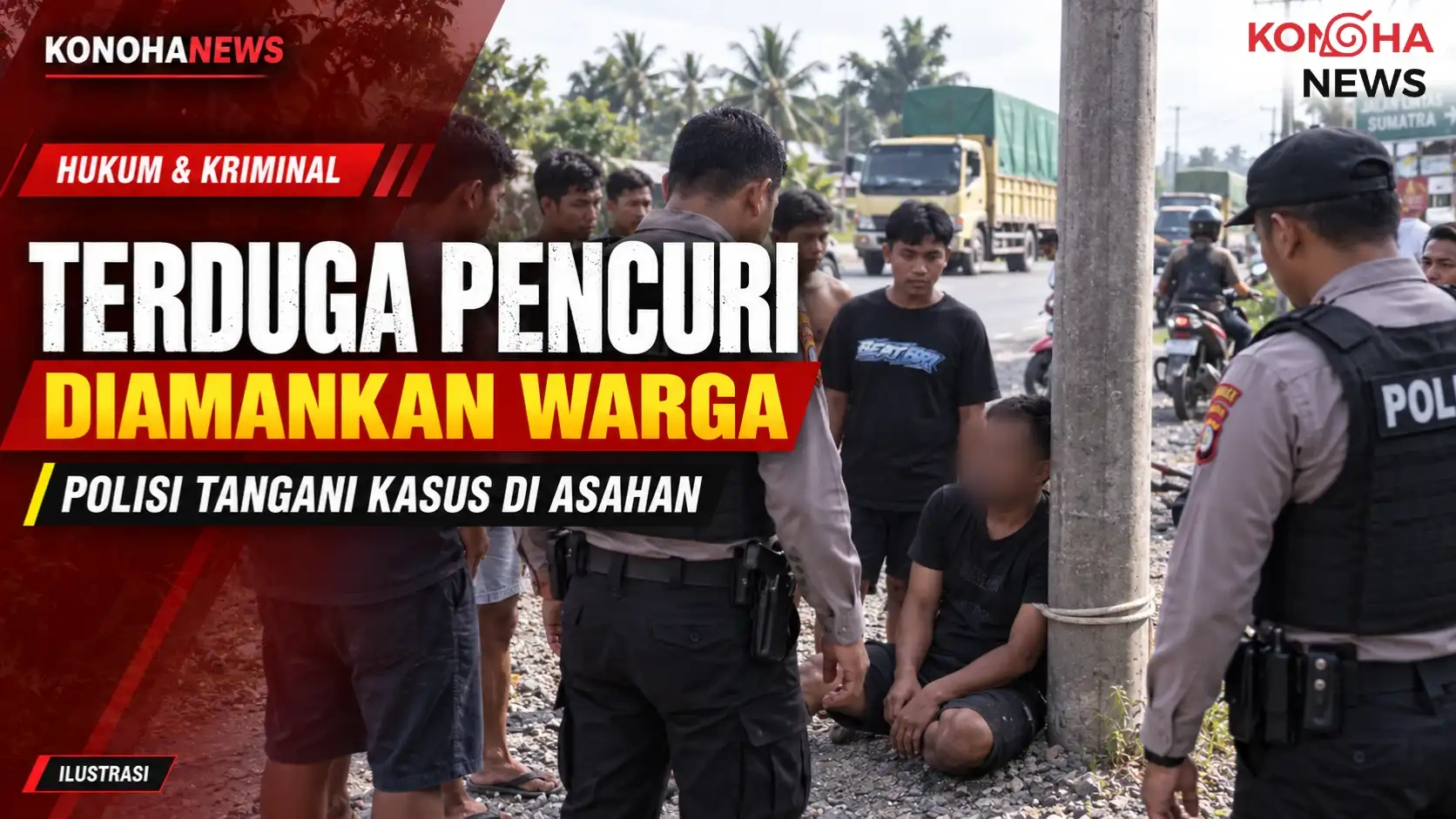 Pria Diduga Terlibat Pencurian Diamankan Warga di Jalinsum Asahan