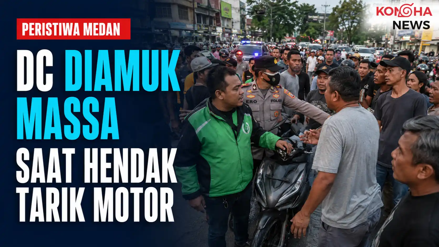 Debt Collector Diamuk Massa Saat Diduga Hendak Tarik Motor Ojol di Medan, Polisi Temukan Pisau