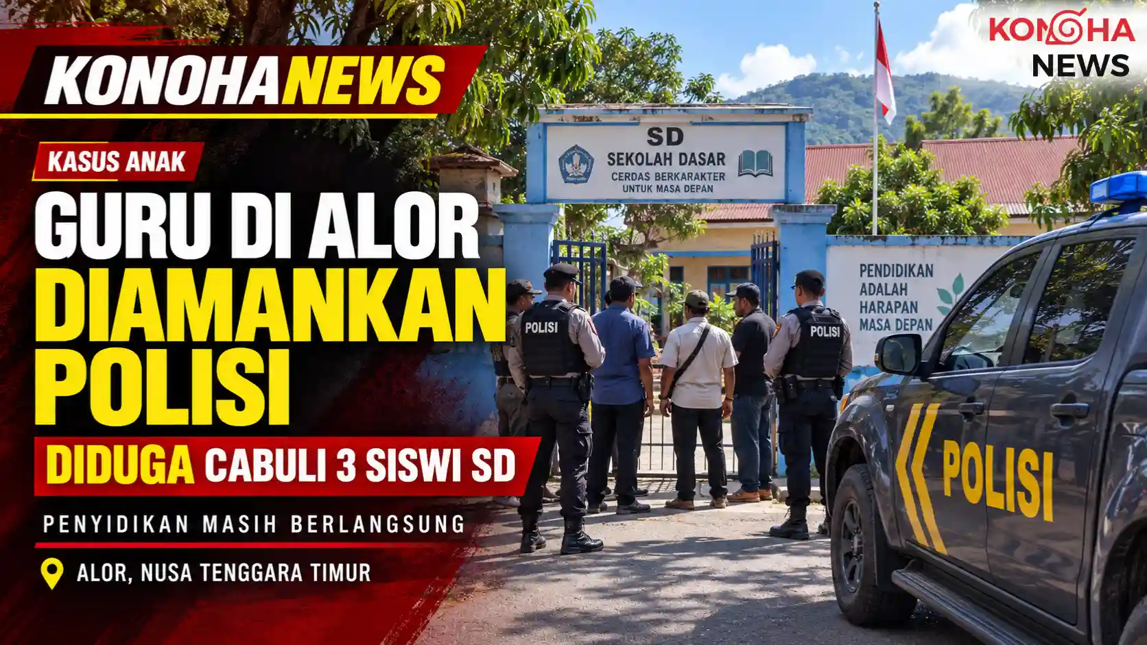 Guru di Alor Diamankan Polisi Terkait Dugaan Pencabulan Tiga Siswi SD