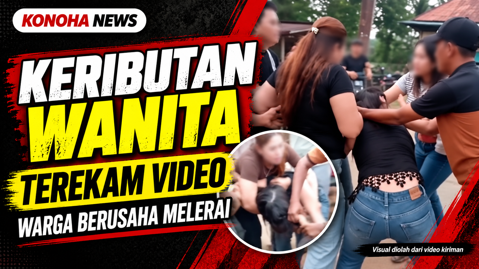 Keributan Sejumlah Perempuan Terekam Video, Warga Berusaha Melerai