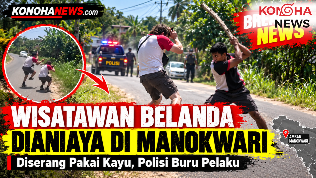Viral! Turis Belanda Dianiaya Pakai Kayu di Manokwari, Polisi Buru Pelaku