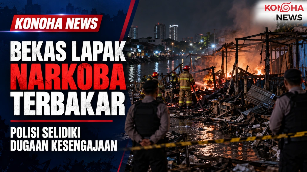 Usai 30 Lapak Dibongkar, Area Bekas Sarang Narkoba Kampung Ambon Terbakar