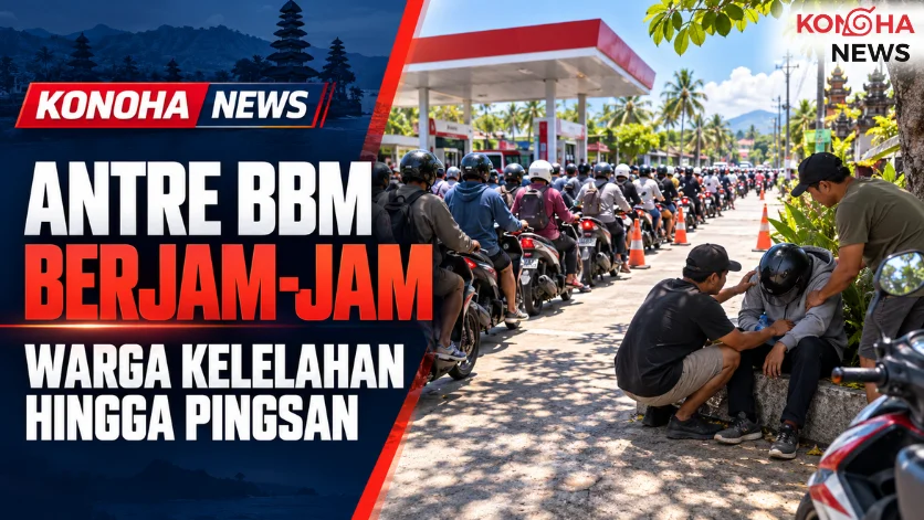 Antre BBM Berjam-jam di Bali, Sejumlah Warga Kelelahan hingga Pingsan