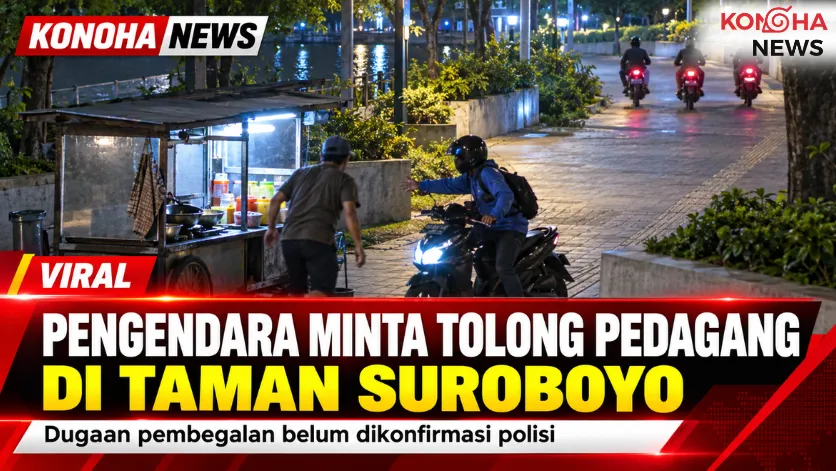 Pengendara Motor Minta Pertolongan Pedagang di Taman Suroboyo, Diduga Dikejar Tiga Pria