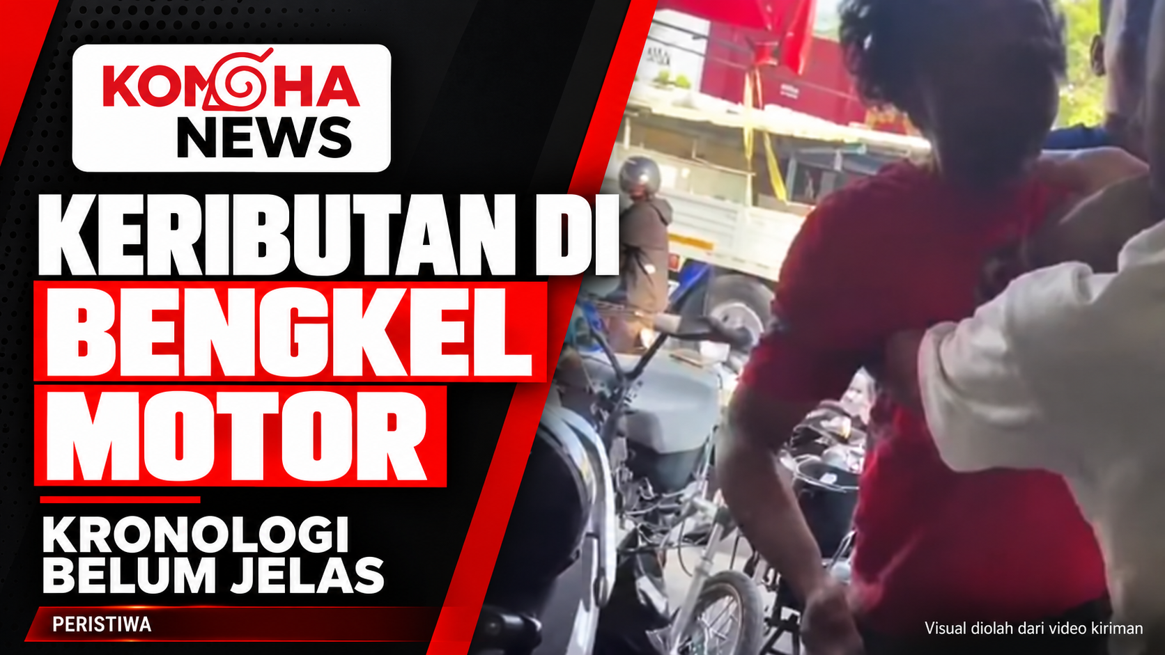 Video Keributan di Bengkel Motor, Penyebab Belum Diketahui