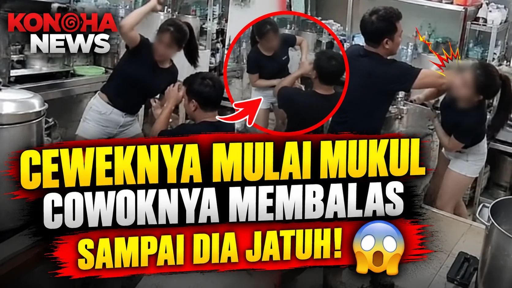 Pertengkaran Pria dan Wanita di Dapur Terekam Video, Keduanya Terlibat Kontak Fisik